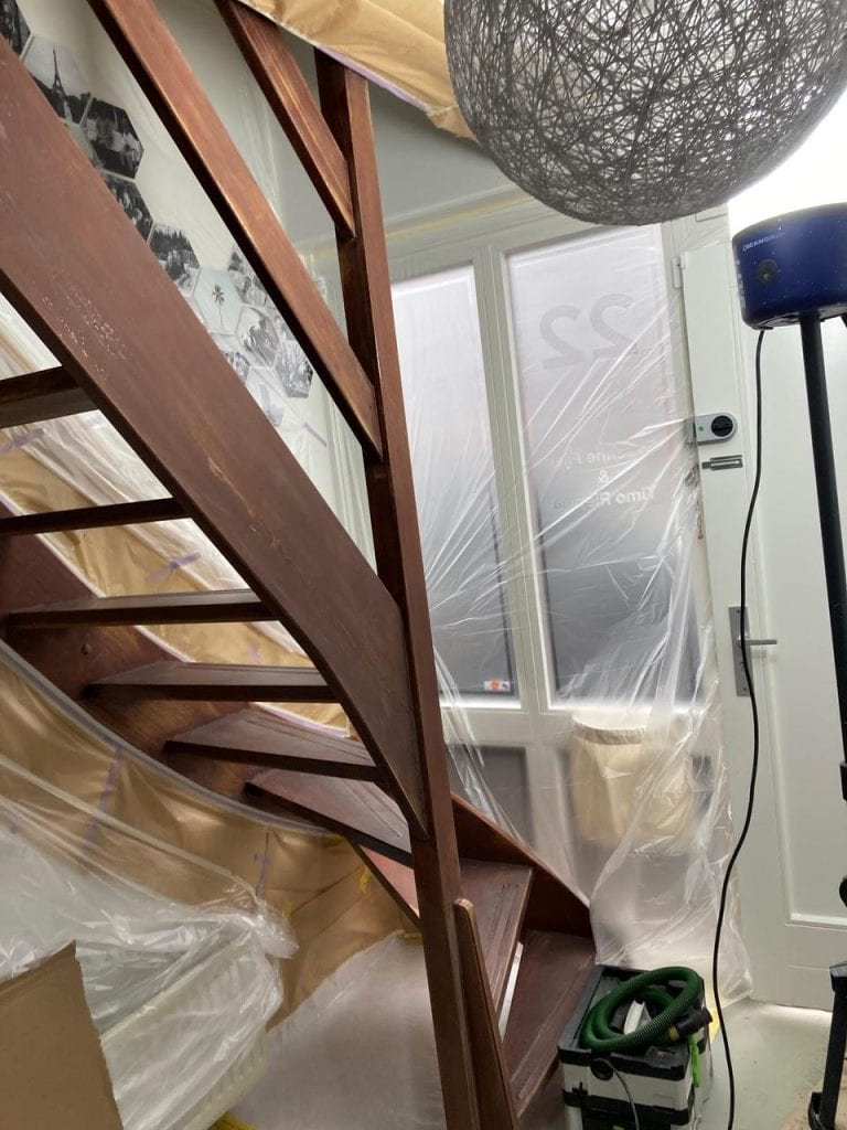 winterschilder aan het werk — interieur schilderen
